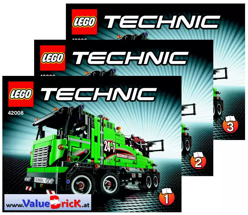 LEGO Technic BAUANLEITUNG 42008 Abschlepptruck