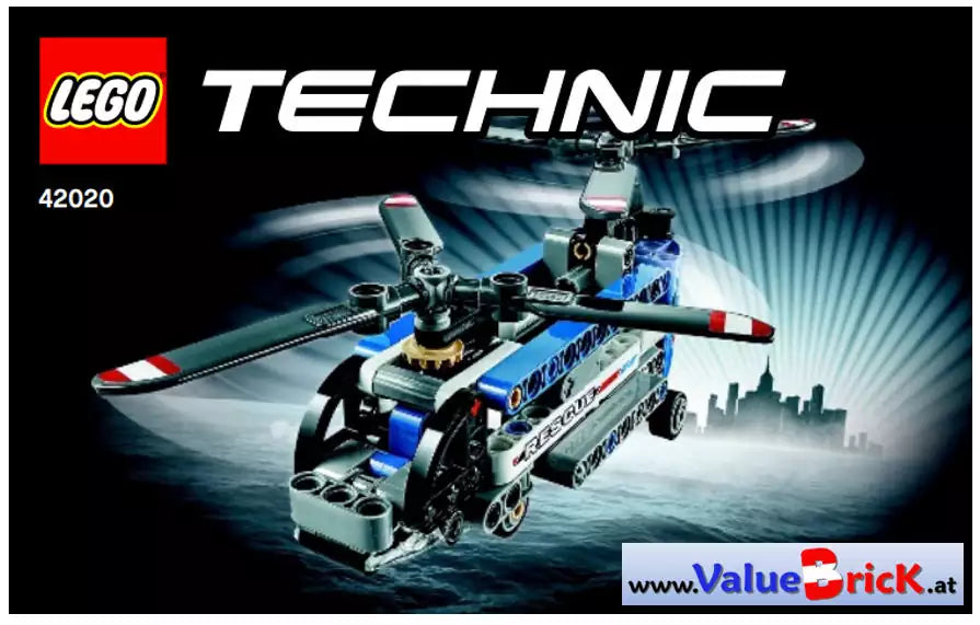 LEGO Technic BAUANLEITUNG 42020 Doppelrotor-Hubschrauber