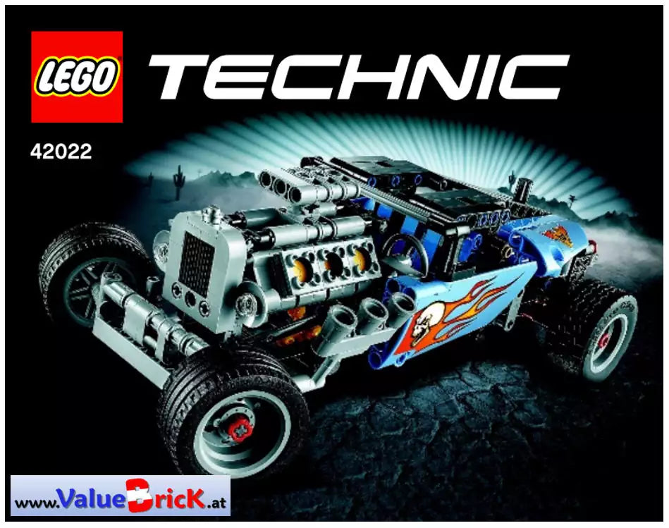 LEGO Technic BAUANLEITUNG 42022 Hot Rod