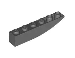 LEGO Schrägsteine 42023 Bogenstein invers 1x6, dunkelgrau