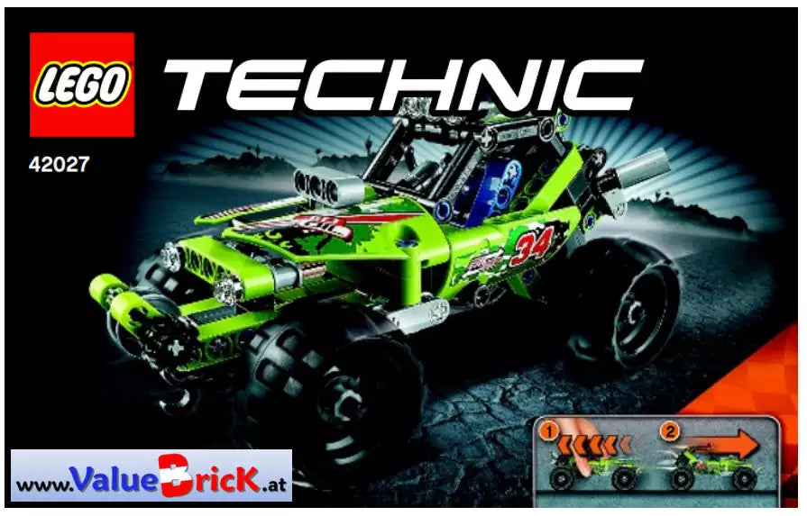 LEGO Technic BAUANLEITUNG 42027 Action Wüsten-Buggy