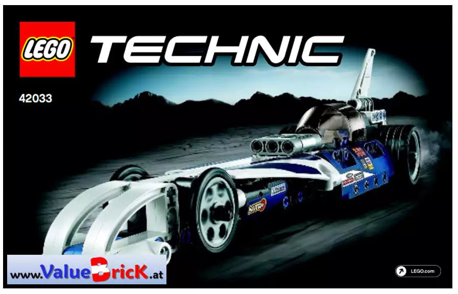 LEGO Technic BAUANLEITUNG 42033 Action Raketenauto
