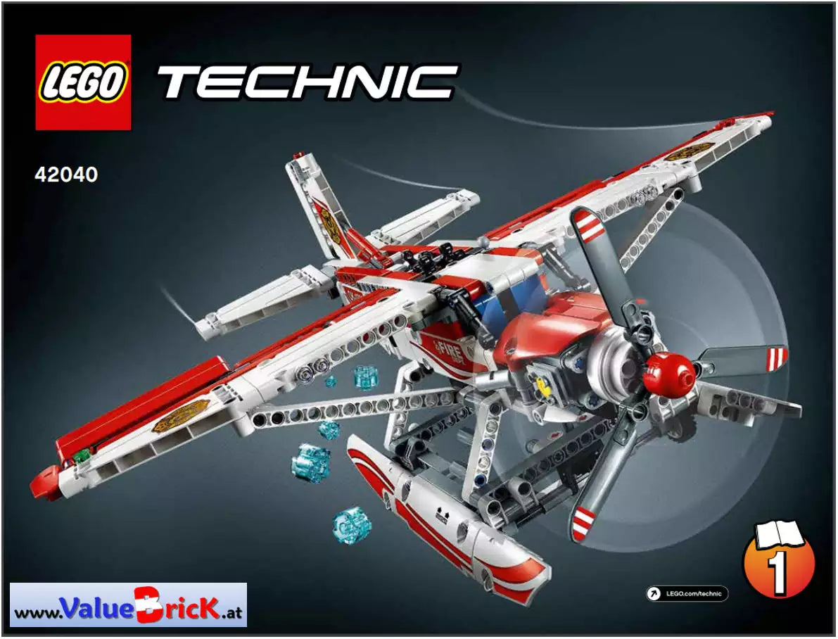 LEGO Technic BAUANLEITUNG 42040 Löschflugzeug
