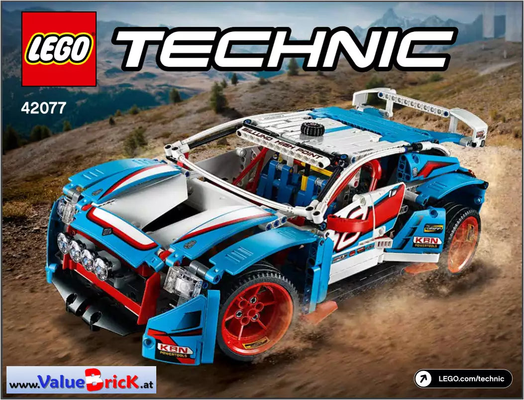 LEGO Technic BAUANLEITUNG 42077 Rallyeauto