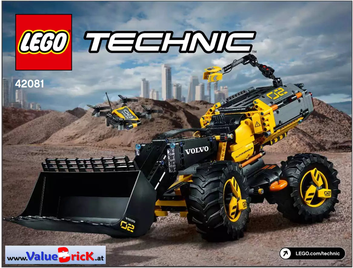 LEGO Technic BAUANLEITUNG 42081 Volvo Konzept-Radlader ZEUX