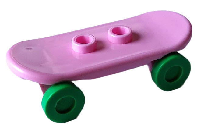 LEGO Minifigur Zubehör 42511c06 Skateboard (komplett), knallpink