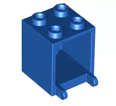 LEGO Behälter 4345 Breifkastenkorpus 2x2x2, blau