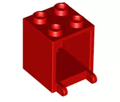 LEGO Behälter 4345 Breifkastenkorpus 2x2x2, rot