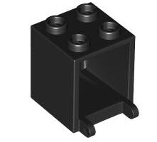 LEGO Behälter 4345 Breifkastenkorpus 2x2x2, schwarz