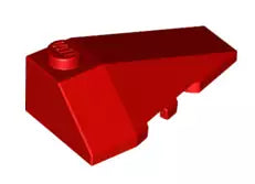 LEGO Sondersteine 43711 Keilstein 2x4, dreifach abgeschrägt, rechts, rot