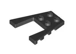 LEGO Sonderplatten 43719 Keilplatte 4x4 mit Ausschnitt, schwarz