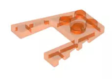 LEGO Sonderplatten 43719 Keilplatte 4x4 mit Ausschnitt, transparent-neonorange