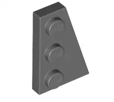 LEGO Sonderplatten 43722 Keilplatte 3x2 Rechts, dunkelgrau