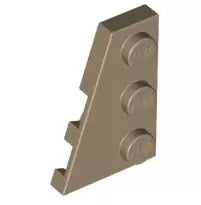 LEGO Sonderplatten 43723 Keilplatte 3x2 Links, dunkelbeige