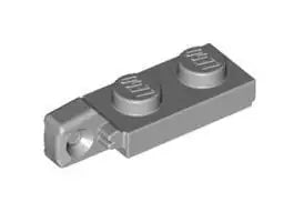 LEGO Gelenke 44301 Scharnierplatte 1x2 (1 Finger, rastend), hellgrau