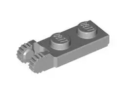 LEGO Gelenke 44302 Scharnierplatte 1x2 (2 Finger, rastend), hellgrau