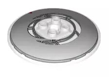 LEGO Schüssel 44375bpb11 Radar-Schüssel 6x6 mit asymetrischen Ziffernblatt, transparent-klar