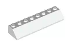LEGO Schrägsteine 4445 Dachstein 45° 2x8, weiß
