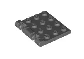 LEGO Gelenke 44570 Scharnierplatte 3x4 (2x2 Finger, rastend), dunkelgrau
