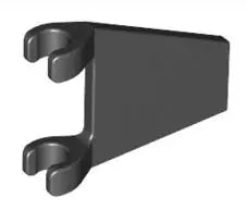 LEGO Flaggen 44676 Trapezoid 2x2, schwarz