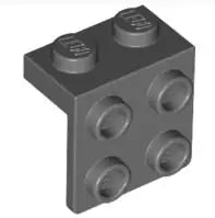 LEGO Sonderplatten 44728 Halter 1x2/2x2, dunkelgrau