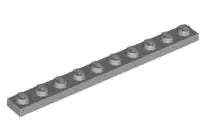LEGO Platten 4477 Platte 1x10, hellgrau