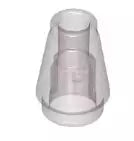 LEGO Schrägsteine 4589 Kegel 1x1 mit Noppe, transparent-schwarz
