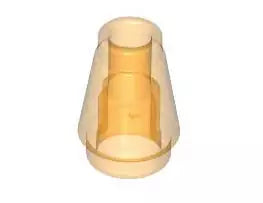 LEGO Schrägsteine 4589 Kegel 1x1 mit Noppe, transparent-orange