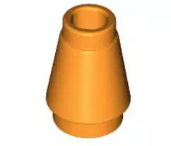 LEGO Schrägsteine 4589 Kegel 1x1 mit Noppe, orange