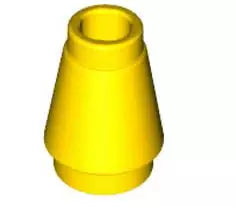 LEGO Schrägsteine 4589 Kegel 1x1 mit Noppe, gelb