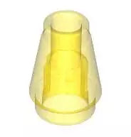 LEGO Schrägsteine 4589 Kegel 1x1 mit Noppe, transparent-gelb