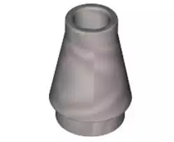 LEGO Schrägsteine 4589 Kegel 1x1 mit Noppe, mattsilber