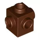LEGO Sondersteine 4733 Stein 1x1 mit Noppen an 4 Seiten, rotbraun