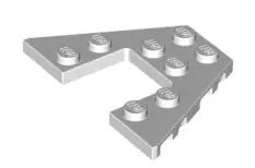 LEGO Sonderplatten 47407 Keilplatte 4x6 mit Ausschnitt, weiß