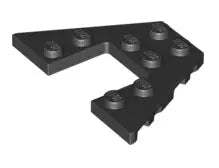LEGO Sonderplatten 47407 Keilplatte 4x6 mit Ausschnitt, schwarz