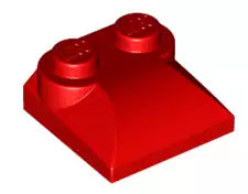 LEGO Sondersteine 47457 Stein 2x2x2/3 gekrümmt mit 2 Noppen, rot