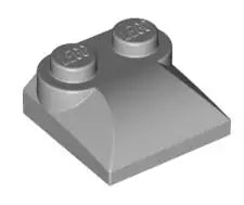 LEGO Sondersteine 47457 Stein 2x2x2/3 gekrümmt mit 2 Noppen, hellgrau