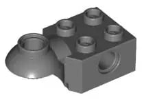 LEGO Technic 48170 Technikstein 2x2 mit Kugelgelenk waagrecht, dunkelgrau