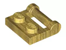 LEGO Gelenke 48336 Scharnierplatte 2x1 mit geschlossenem Griff (breit), perlgold