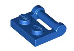LEGO Gelenke 48336 Scharnierplatte 2x1 mit geschlossenem Griff (breit), blau
