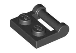 LEGO Gelenke 48336 Scharnierplatte 2x1 mit geschlossenem Griff (breit), schwarz