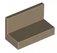 LEGO Wandelemente 4865b Paneel 1x2x1, dunkelbeige
