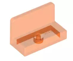 LEGO Wandelemente 4865b Paneel 1x2x1, transparent-neonorange