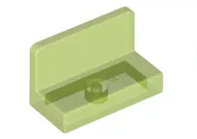 LEGO Wandelemente 4865b Paneel 1x2x1, transparent-knallgrün