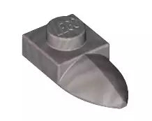 LEGO Sonderplatten 49668 Platte 1x1 mit Zahn, hellperlgrau