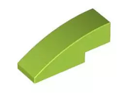 LEGO Schrägsteine 50950 Bogenstein 1x3 ohne Noppen, lindgrün