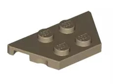 LEGO Sonderplatten 51739 Keilplatte 2x4 Rechts/Links, dunkelbeige