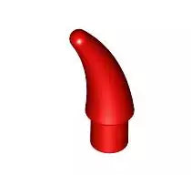 LEGO Tierzubehör 53451 Horn gekrümmt, rot