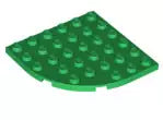 LEGO Sonderplatten 6003 Platte 6x6 mit abgerundetem Eck, grün