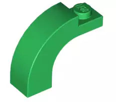 LEGO Schrägsteine 6005 Bogenstein 1x3x2 mit Noppe, grün